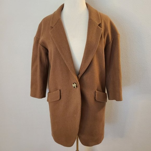 Anthropologie Jackets & Blazers - Anthropologie/Cartonnier Wool Blend Carmel Coat
